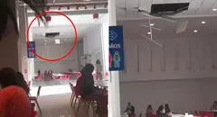 Tercer colapso en Plaza Norte: se cae parte del techo del patio de comidas mientras visitantes almuerzan