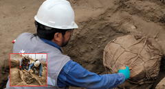 Trabajadores peruanos hallan impresionante momia milenaria en Puente Piedra: aún conserva su cabello castaño