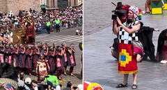 Camarógrafo se luce con traje inca en el Inti Raymi y usuarios reaccionan: "Para no malograr la paleta de colores"