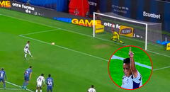 Christian Cueva marcó su primer gol en Emelec: 'Aladino' se lució con soberbia ejecución de penal para el 1-0 ante Universidad Católica
