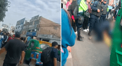 SJL: niña de 13 años queda grave tras ser atropellada por mototaxi al salir del colegio