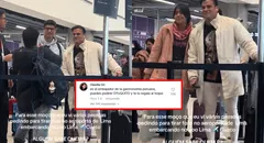 Brasileña graba a Christian Domínguez en el aeropuerto sin saber quién es y usuarios la bromean: "Es el primer ministro de la fidelidad"