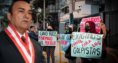Ciudadanos protestan frente a la sede de la Junta Nacional de Justicia: "Gino Rios, el pueblo te repudia"