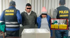 Cae pareja con más de 20 paquetes de cocaína en Puno: eran camufladas en cajas fuertes dentro de maletas