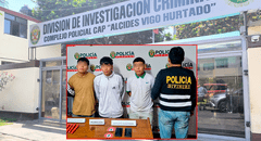 Trujillo: detienen a presuntos integrantes de banda criminal 'La Cruz Verde' con municiones, explosivos y stickers extorsivos