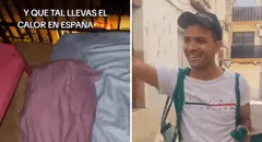 Colombiano se ve obligado a dormir en el balcón debido a la ola de calor en España: "Hay que tomar medidas alternas"