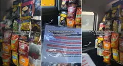 Taxi se vuelve viral en TikTok al incluir carta de snacks y usuarios piden saber cómo contactarlo: "¿En qué app está esa maravilla?"