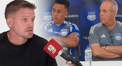 DT de Christian Cueva en Emelec se defiende tras ser acusado de 'serrucho' por Jorge Célico: "Traté de buscar paz"
