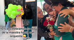 Padres de familia sorprenden a docente peruana con orquesta por el Día del Maestro: “Somos su última promoción”