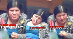Diputada boliviana se queda dormida en plena sesión legislativa y ciudadanos se indignan en redes: "Estos ganan por dormir"