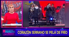 Magaly Medina lanza despiadado mensaje contra las cantantes de Corazón Serrano por cantar abrigadas en concierto: “Pingüinos”