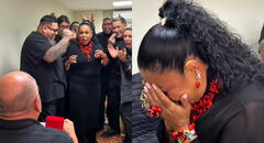 Eva Ayllón se conmueve al recibir romántica ‘pedida de mano’ y genera revuelo en redes sociales: “Se nos casa”