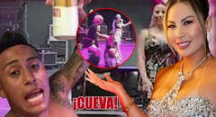 Pamela López vivió momentos incómodos en evento: se cayó en el escenario y el público le recordó a Christian Cueva