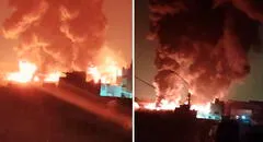 Enorme incendio consume fábrica de plásticos en Lomas de Carabayllo: más de 10 unidades de bomberos en la emergencia