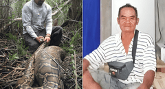 Agricultor de 61 años es devorado por una pitón de ocho metros en Indonesia mientras salía a alimentar a sus animales