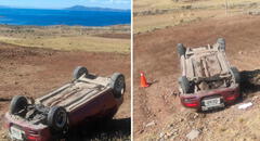 Joven muere tras despiste y volcadura de su vehículo por posible exceso de velocidad en carretera de Puno