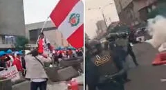 Mineros artesanales se enfrentan a la Policía Nacional en av. Abancay tras 10 días de protesta