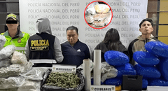 Policía captura a sujetos con más de 120 kilos de marihuana camufladas en vivienda de SMP