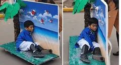 Escolar es viral por dormir como Don José de San Martín en pleno desfile: "Se tomó bien en serio su personaje"