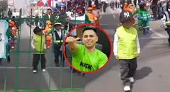 Escolar se disfraza de alcalde de Ate en desfile y causa furor en redes: “No podían faltar sus rejas”