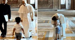 Niño burló seguridad del Vaticano y sorprende al papa León XIV con un abrazo inesperado