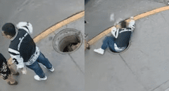 Cámara de seguridad en Trujillo capta a joven peruano cayendo a hueco tras robo de tapa por delincuente