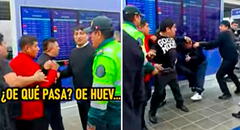 Taxistas desatan violenta pelea dentro del nuevo Aeropuerto Jorge Chávez: se enfrentarían por pasajeros