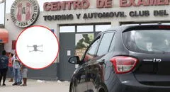 Touring alerta sobre mafias que usan drones para grabar exámenes para la obtención de licencias de conducir en Conchán