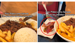 Peruano genera fuerte debate en redes al quitarle cebollas y tomates a su lomo saltado: “Así no es, mano”