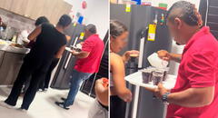 Captan a peruano completando con agua los vasos de gaseosa y en redes bromean: “Para que alcance”