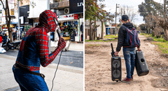 Superó un tumor, no podía trabajar y se convirtió en el 'Spiderman' cantante en Argentina: ahora gana más que como albañil