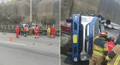 Choque de camión con poste de alumbrado público deja un fallecido en la Costa Verde, en Magdalena del Mar