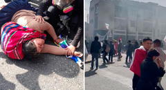 Reportan primeros incidentes durante enfrentamientos entre manifestantes y policía en el Cercado de Lima