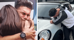 'Tomate' Barraza llora al sorprender a su hija con lujoso carro: "Un nuevo ciclo para ella"