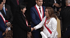 Dina Boluarte y el 'frío' saludo con presidenta del Poder Judicial tras solicitar reforma del sistema judicial