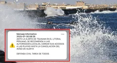 Sismate emite alerta de tsunami en celulares en Perú y recomienda cerrar los accesos a las playas