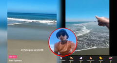 Tiktoker genera indignación al pedir 'likes' para ingresar al mar en Vichayito pese a alerta de tsunami tras terremoto en Rusia