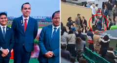 Pifian y abuchean a José Jerí en hipódromo de Monterrico: buscó baño de popularidad, pero terminó por retirarse