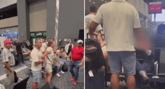 Hombre se hace viral tras agredir a pasajera que ocupó una silla en el aeropuerto 'El Dorado' de Colombia: "se levanta o la levanto"