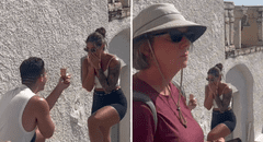 Novio pide matrimonio a su pareja, pero video se arruina por 2 turistas y redes estallan: "Los primeros segundos fueron mágicos"