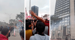 Hinchas de Universitario protestan afuera de Sunat por demora en designar al nuevo administrador: "Nosotros levantamos a la 'U'"