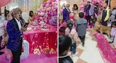 Perrita cumple 3 años y su dueña le organiza fiesta con payasos: "Tranquilamente podría ser yo"