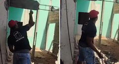 Trabajador destruye paredes de construcción tras ser despedido por contratista en Brasil: “El pago nunca llegó”