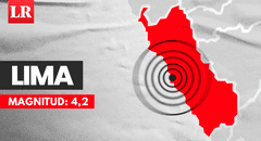 Temblor de magnitud 4,2 remeció hoy Lima, según IGP