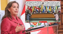 La doble moral de la presidenta: Carlincatura recuerda el día que acudió a la Corte IDH, pero hoy se niega a obedecerla