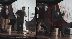 Cantante de cumbia sufre descarga eléctrica mientras brindaba concierto en Loreto bajo la lluvia