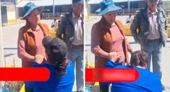 Madre en Jauja pide perdón de rodillas a familia luego de que su hijo causara la muerte de un hombre en accidente de tránsito