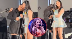 Ana Lucía de Corazón Serrano sufre incidente con su vestuario en pleno show y animador aclara: “Las disculpas correspondientes”