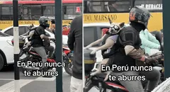 Joven conduce su moto con su perro en la espalda en plena avenida: ''Un padre responsable''