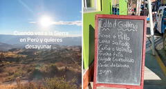 Cubano queda impresionado con espectacular desayuno en la sierra de Perú: “Empiezan el día potente”